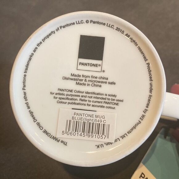 Pantone 549 C Light Blue Coffee Mug Whitbread Wilkinson Fine China NEW with Tags - Picture 5 of 11